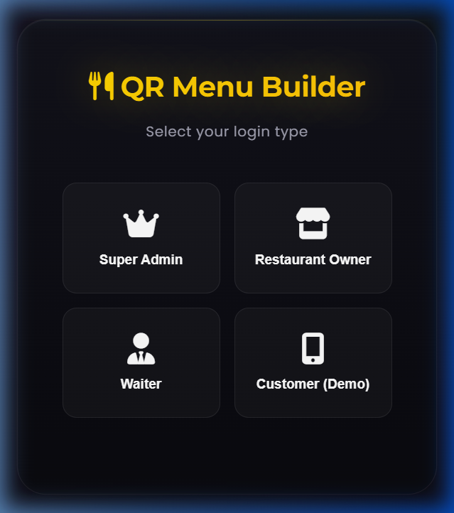 QR Menu System Theme